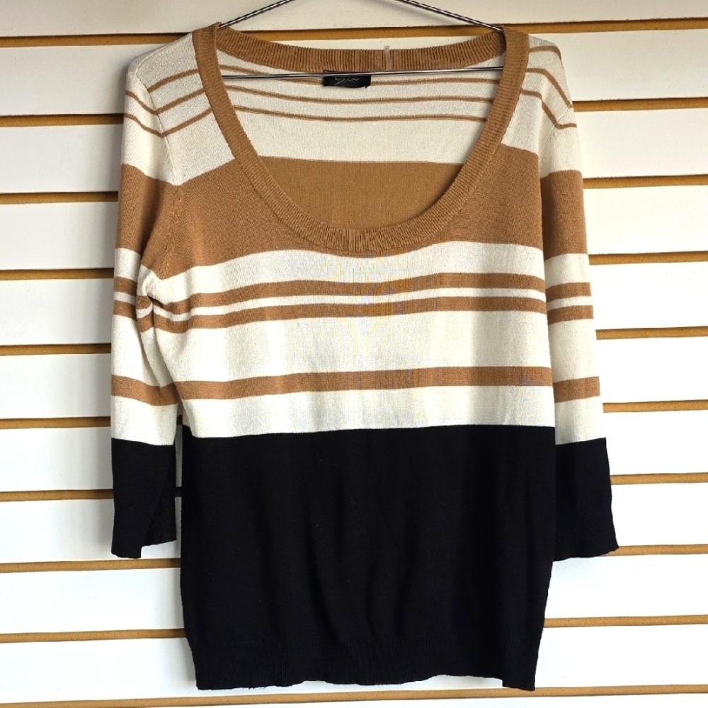 Cyn Striped Sweater Lg